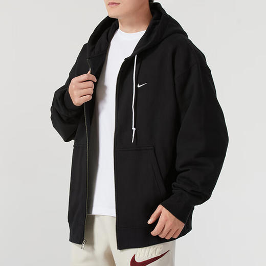 【社群秒杀】耐克外套男2024冬季新款黑色经典连帽针织休闲运动夹克DR0403-010 商品图2