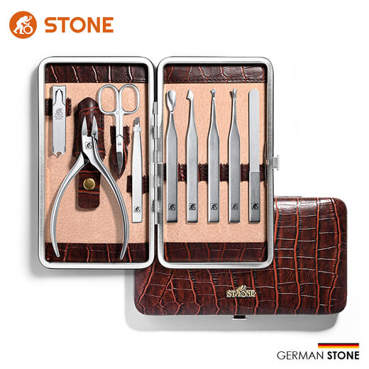 【自营】司顿鳄鱼皮纹修容修甲9件套 商品图0