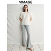 VIMAGE纬漫纪设计感镂空修身显瘦白色T恤小上衣2025春季新款V2302901 商品缩略图1