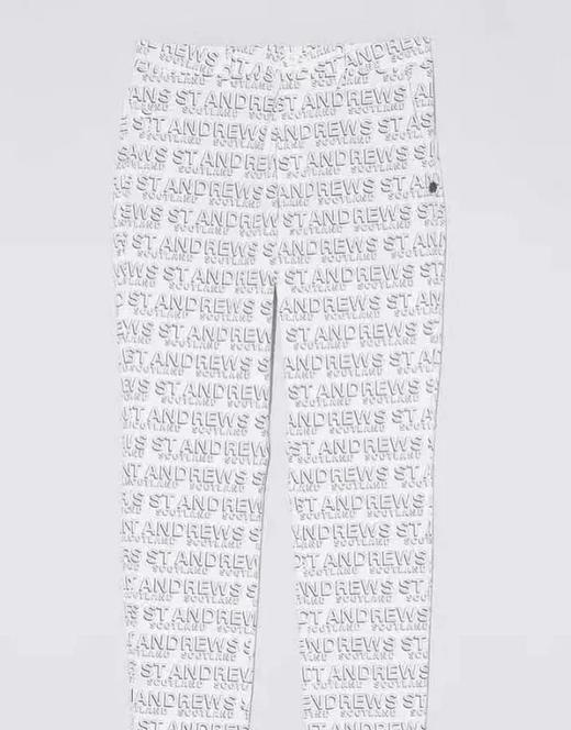 St ANDREWS 高尔夫男士 字母通体印花修身长裤 商品图2