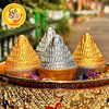 壤塘曾克如来八塔装藏舍利擦擦佛塔金刚塔金银两色擦擦高5.8cm最宽处4.8cm 商品缩略图1