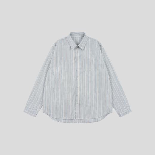 GOODBAI 心形Have a good Day slogan印花翻领口袋宽松长袖衬衫 商品图1