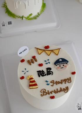 【臻品系列】---简约款【局长你好】警察节蛋糕