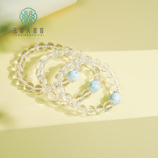 玉美人菲菲~白水晶圆珠约10mm手串~多样性发一 商品图0