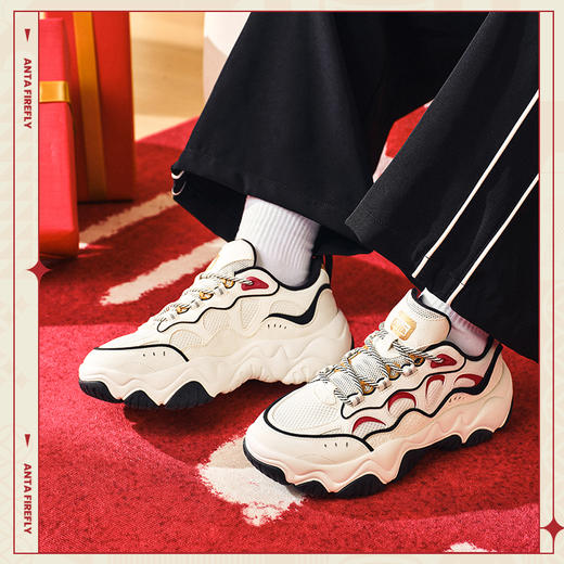 安踏流萤丨复古潮流老爹鞋男2025春季新款百搭休闲鞋子 112518853 商品图3