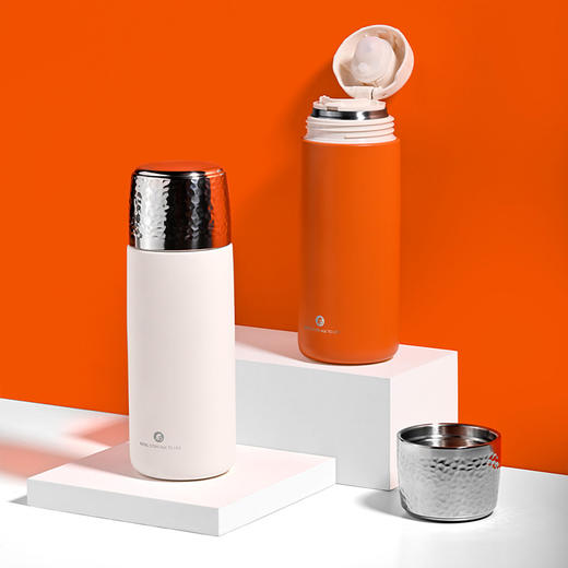 【自营】司顿-锤纹保温杯（蓝） 商品图3