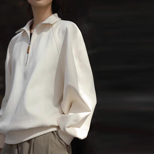 裁缝学苑AS403新款半拉链插肩袖套头翻领卫衣纸样女装长袖上衣样板 商品图5