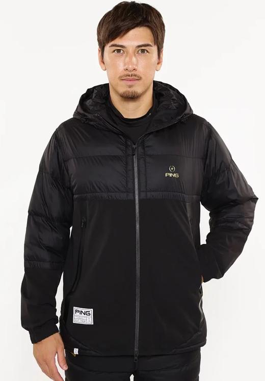 PING 金标系列 高尔夫男士 全向弹力防撕裂 双拉链保暖连帽衫外套 商品图0