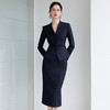IWY/藏青色职业装套装女新款高级感通勤商务套装时尚优雅工作服秋冬243052C1S1 商品缩略图3