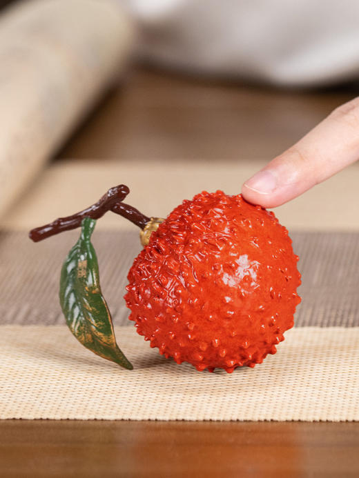 朱炳仁铜 铜荔枝摆件 桌面装饰品 茶宠茶玩 礼品 产品名称：喜得红利 -分销 商品图3