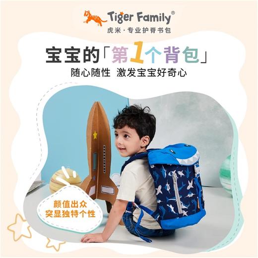 tigerfamily虎米 3-6岁小小梦想家男女书包幼儿园宝宝儿童户外旅游出行小背包 商品图1
