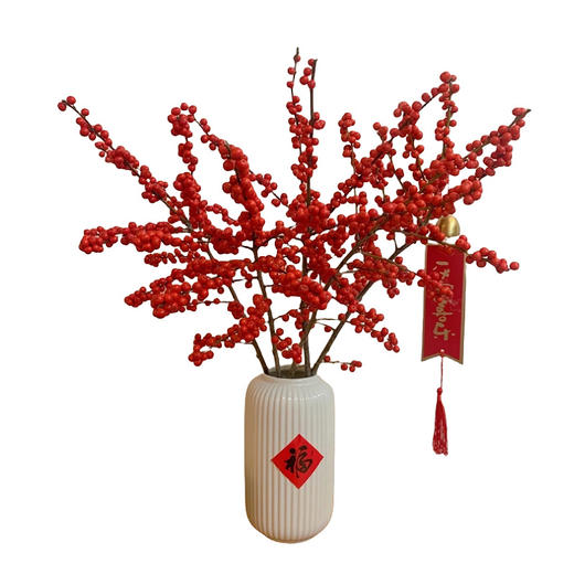 【新年绿植】红果冬青 真花鲜枝摆件新年植物（多样性发货） 商品图3