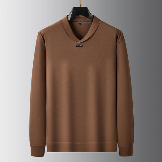 【新款DDA】大依优型大码青果领长袖T恤Polo衫加肥加大肥佬休闲商务宽松透气上衣打底 商品图5