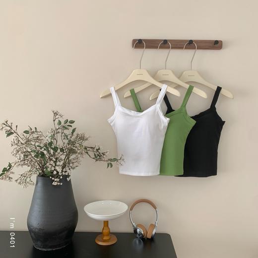 老米优品🎈3-5天。哼个小曲儿迎接春天🌿《一字领带胸垫法式莫代尔背心》文胸+背心一体设计，氧气感十足的色系！BX250108A 商品图8