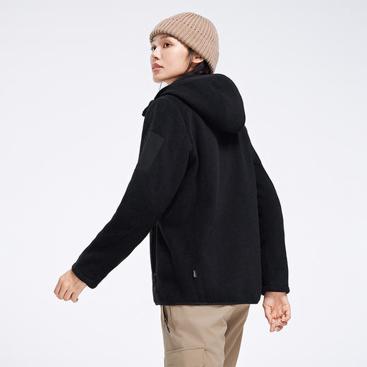【Polartec300】拓路者户外抓绒衣女士24年秋冬连帽加绒开衫外套 商品图4