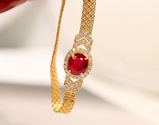 1.08ct刻面红宝石手链 商品图1