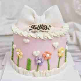 【迷你蛋糕】碎花蝴蝶结