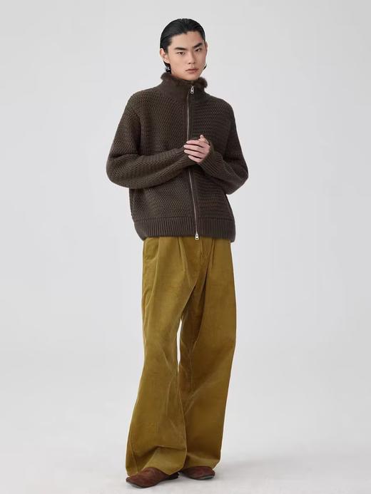 Simple Project/K24193/直筒打褶灯芯绒长裤 商品图2