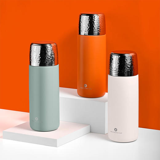 【自营】司顿-锤纹保温杯（蓝） 商品图2