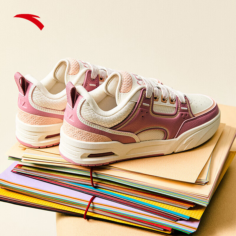 安踏（ANTA）骜杰丨王一博同款复古板鞋女鞋潮流厚底休闲鞋运动鞋女122518040