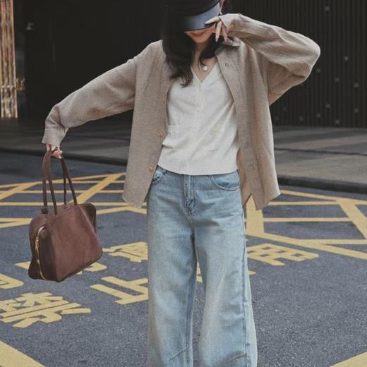 顺丰包邮41758洛诗琳柔软垂顺66支老钱风羊毛衬衫585 商品图2