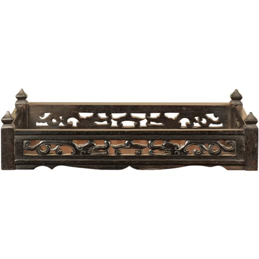 清 紫檀透雕螭龙纹呈盘 商品图5