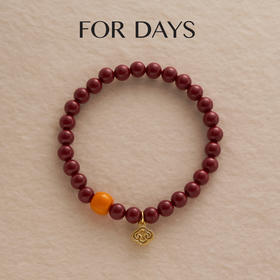 FOR DAYS 天然紫金砂祥云招财朱砂手串 新年礼物