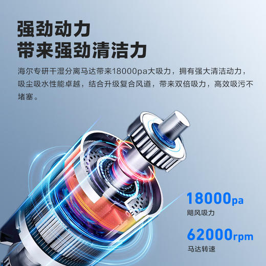 【双动力】海尔（Haier）无线智能洗地机M25家用扫地机吸拖一体拖地机电动拖把手持全自动 商品图6