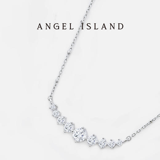 ANGEL ISLAND 「星河」纯银微笑锆石项链 商品图1
