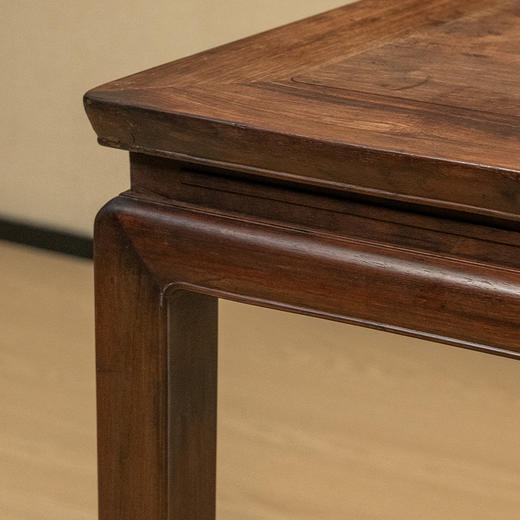 清 红木束腰马蹄腿独板半桌 商品图1