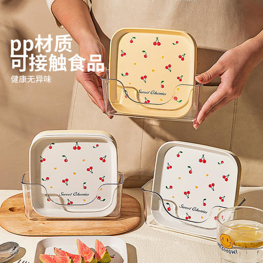 摩登主妇樱桃吐骨碟家用新款高颜值餐桌垃圾盘塑料吐骨头盘碟渣盘 商品图4