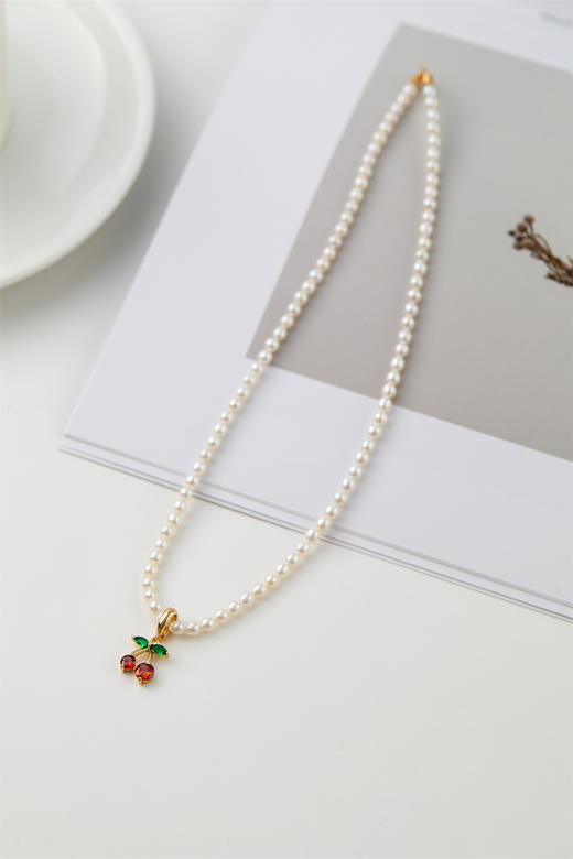 优选丨pearl moments珍刻 小樱桃 米粒珍珠项链 商品图1