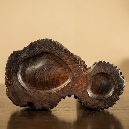 二十世纪 紫檀雕松竹梅岁寒三友双层香盒及香筒摆件 商品图3