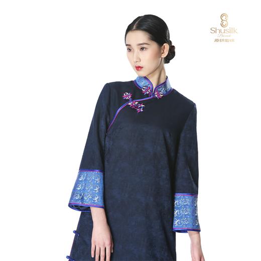 丝毛锦旗袍长炮 商品图0