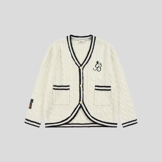 GOODBAI GB logo链条绣绣章oversize毛衣开衫 商品图3