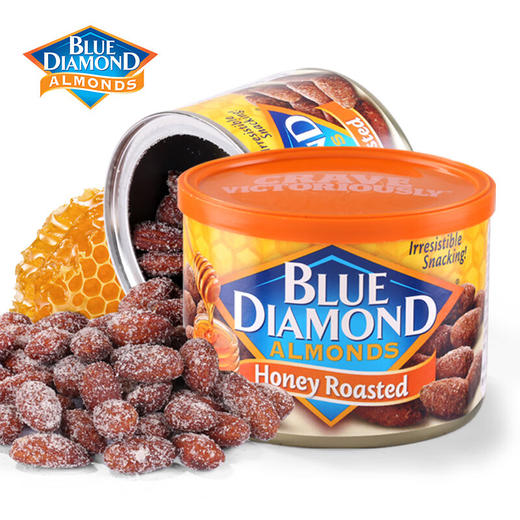 蓝钻石扁桃仁鸿运礼盒680g/053648 蜜烤风味&淡盐风味烘烤适度果仁焦黄均匀 商品图3