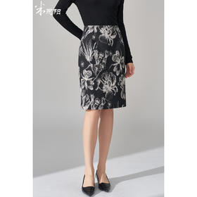剩S/M/L 米思阳2026春季新款高级感花卉印花包臀裙高腰显瘦直筒半身裙女4908