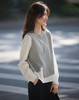 【1件8折】熙世界假两件不规则卫衣女设计感莱赛尔针织拼接上衣2025春秋新款 商品缩略图5