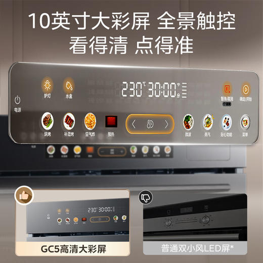 美的（Midea）55L嵌入式蒸烤箱一体机 10英寸大彩屏多功能蒸烤箱 大热风微蒸烤炸炖5合一体机GC5 商品图5
