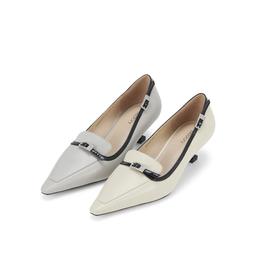 Westory2025年春季小方头低跟通勤百搭时装乐福单鞋W25AE58001