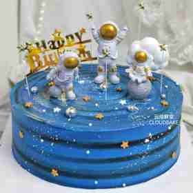 【宇航员主题蛋糕】漫步星空