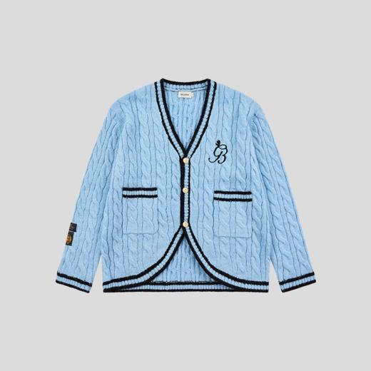 GOODBAI GB logo链条绣绣章oversize毛衣开衫 商品图4