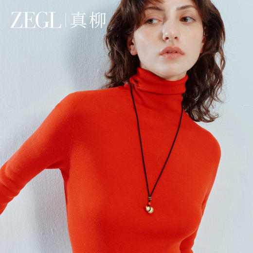 ZEGL设计师金色葫芦项链男女同款复古黑色编绳长链秋冬毛衣配饰 商品图3