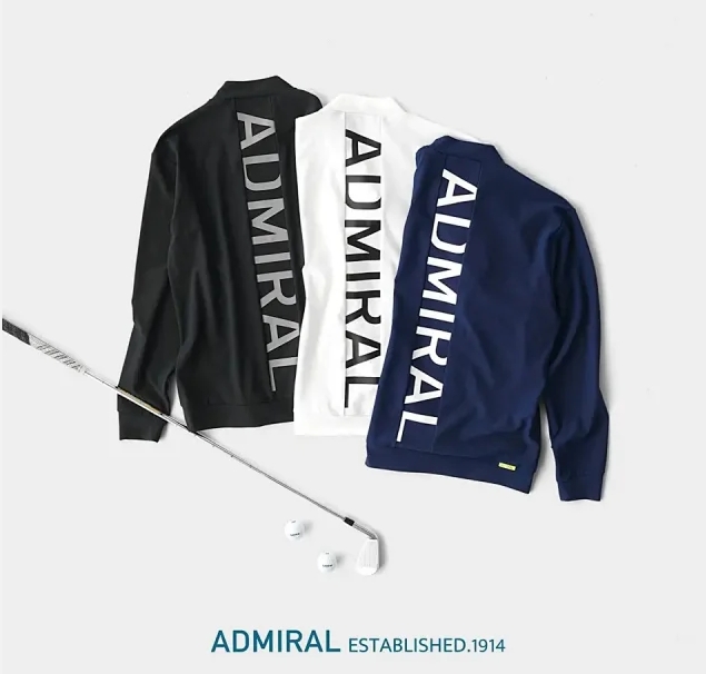 2024秋冬款Admiral Golf高尔夫男士 迷你华夫格 高领长袖