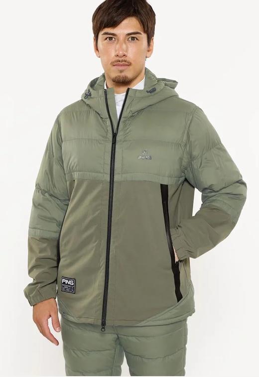 PING 金标系列 高尔夫男士 全向弹力防撕裂 双拉链保暖连帽衫外套 商品图10