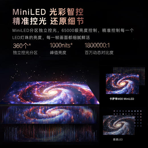卡萨帝（Casarte）原画系列K85M31 85英寸MiniLED纤薄边框4K超高清240Hz巨幕HIFI级音响4GB+128GB家用电视以旧换新 商品图1