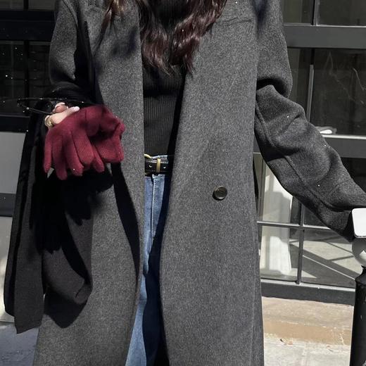 顺丰包邮42237洛诗琳两粒扣经典款全羊毛双面手缝大衣851 商品图0