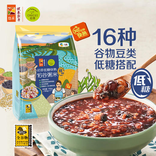 中粮初萃低糖快熟16谷粥米700g 商品图0