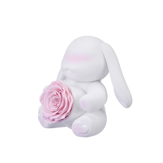 【萌耳甜心兔】ROSEONLY诺誓 永生玫瑰 公仔系列 萌耳甜心兔Baby宝贝 白色 送朋友 情人节礼物 商品图1