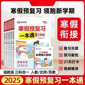 2025版 寒假预复习一本通 语文数学英语 1年级 三科合一高效学习